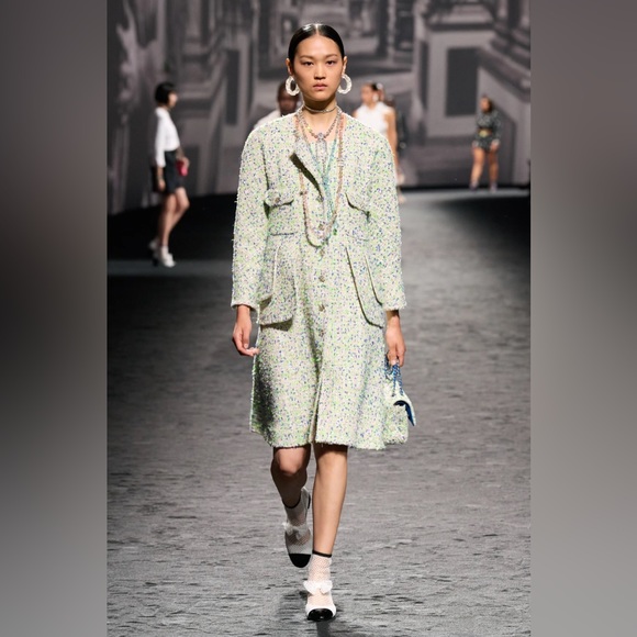 New Chanel 2023 White Mesh Preowned Slip On Bow Ankle Boots Size 41 - Picture 6 of 15